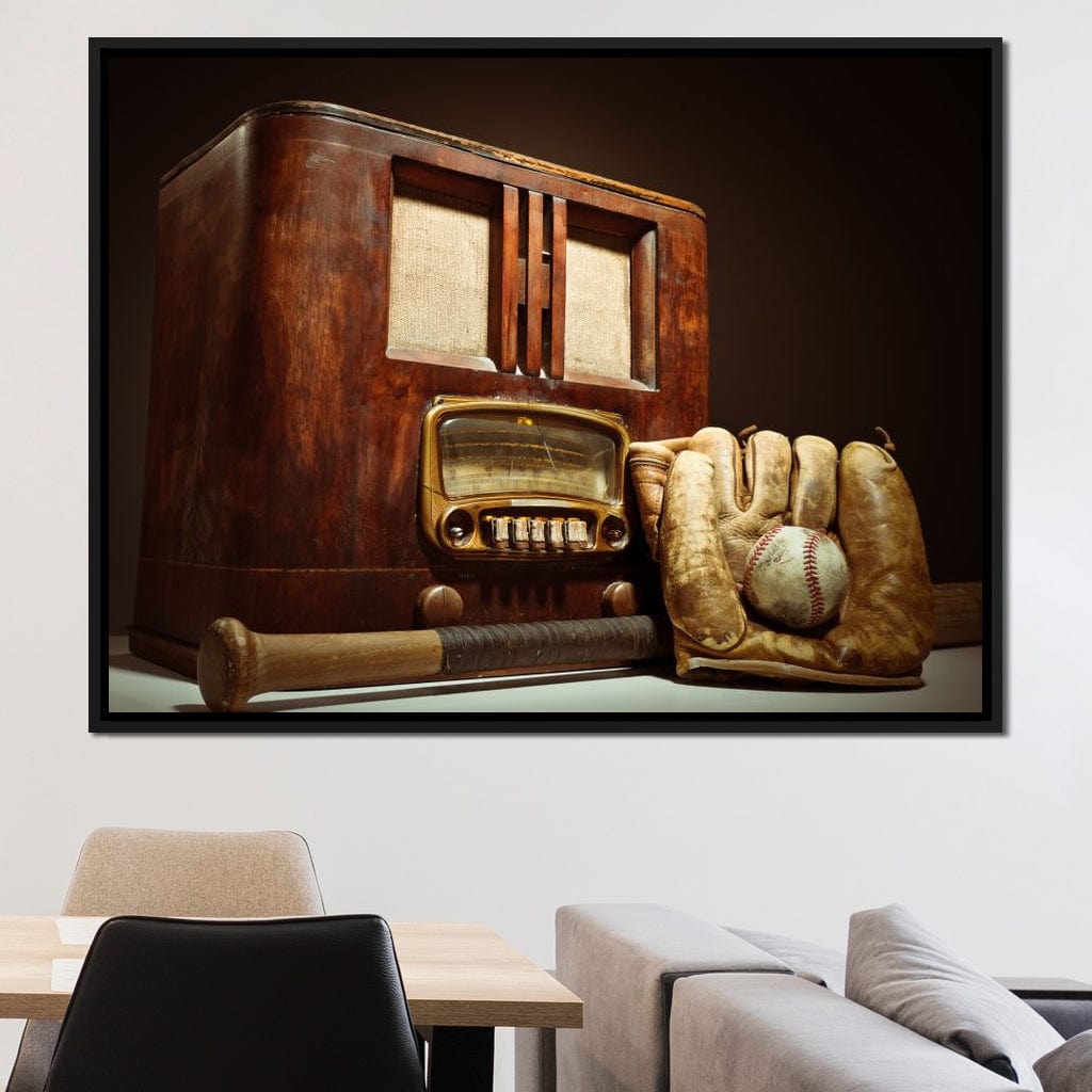 Vintage Baseball Canvas Wall Art
