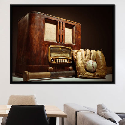 Vintage Baseball Canvas Wall Art
