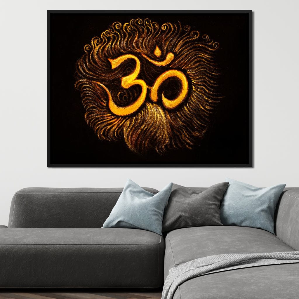 Golden OM Canvas Wall Art