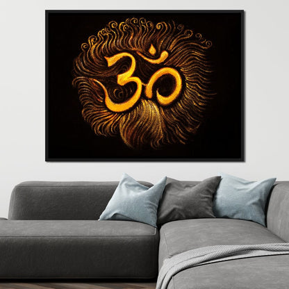 Golden OM Canvas Wall Art