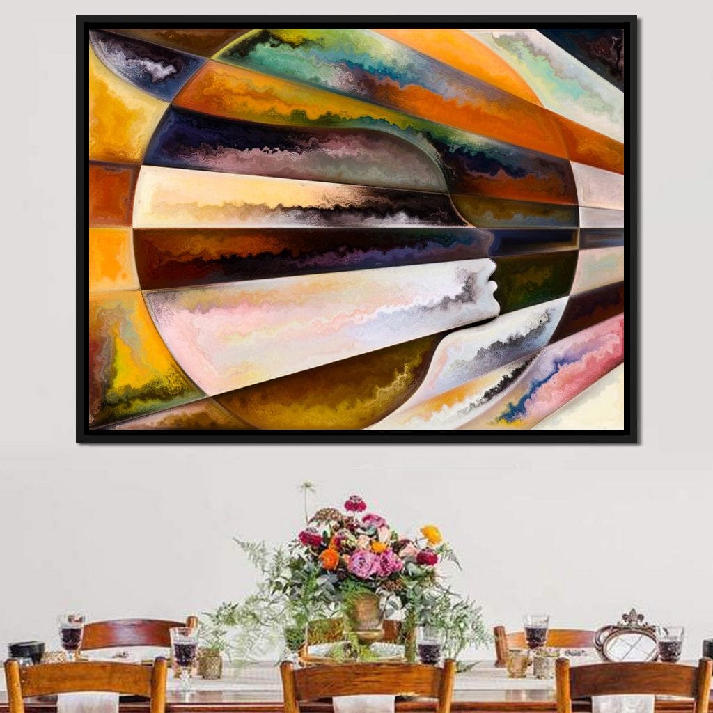 Colored Visage Canvas Wall Art
