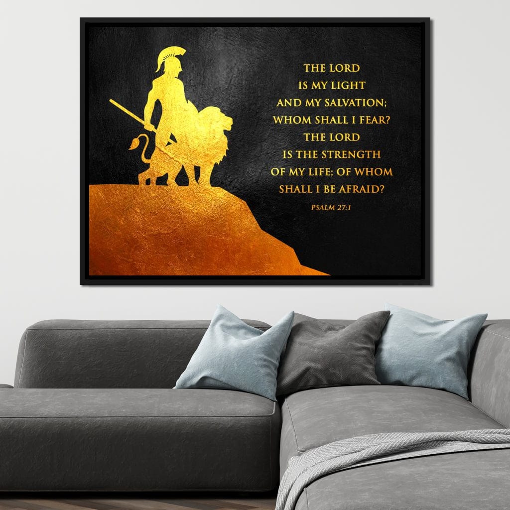 Psalm 27:1 Canvas Wall Art