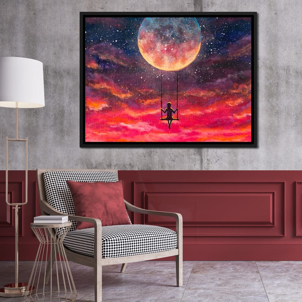 Moon Swing Canvas Wall Art