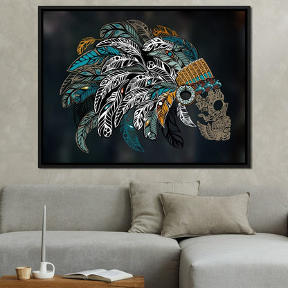 Ornamental Skull Canvas Wall Art