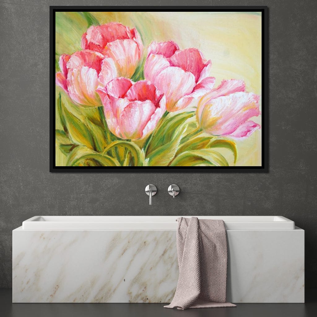 Pink Tulips Canvas Wall Art