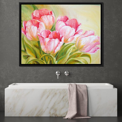 Pink Tulips Canvas Wall Art
