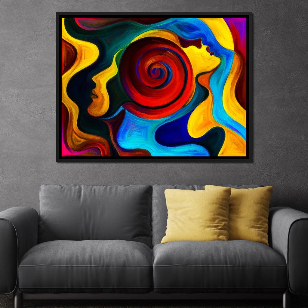 Red Swirl Canvas Wall Art
