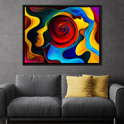 Red Swirl Canvas Wall Art