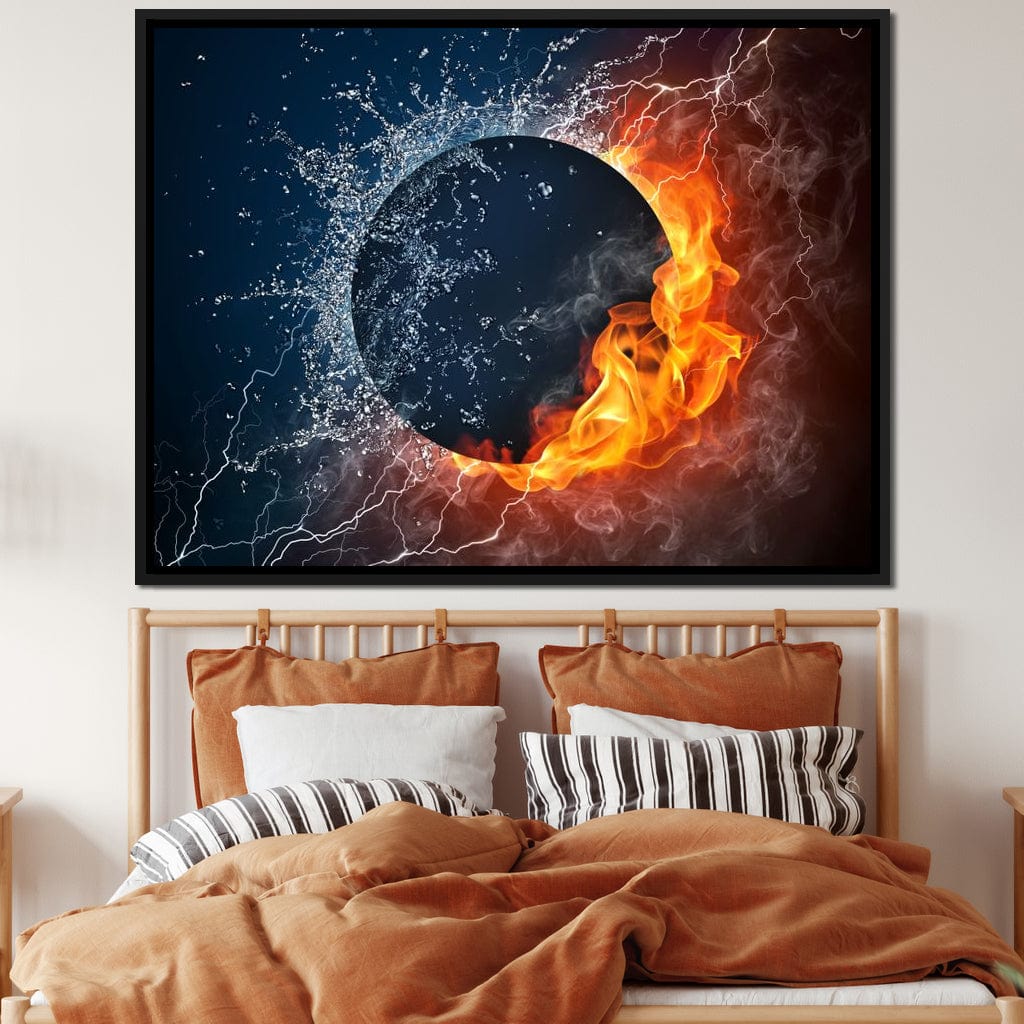 Black Hole Elements Canvas Wall Art