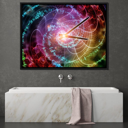 Spacetime Clock Canvas Wall Art