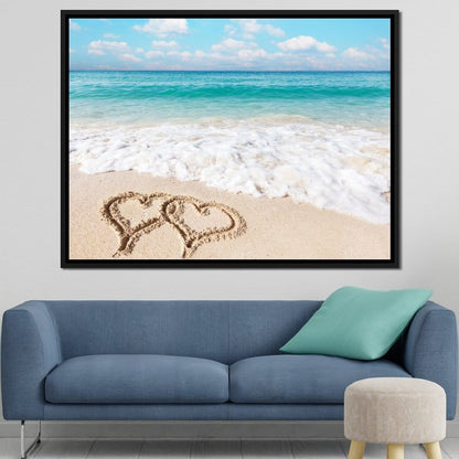 Love Beach Canvas Wall Art