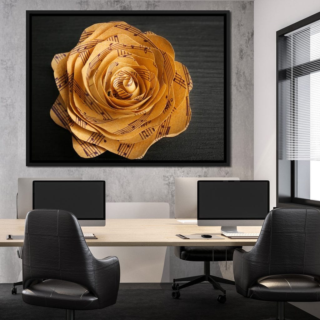 Musical Flower Canvas Wall Art