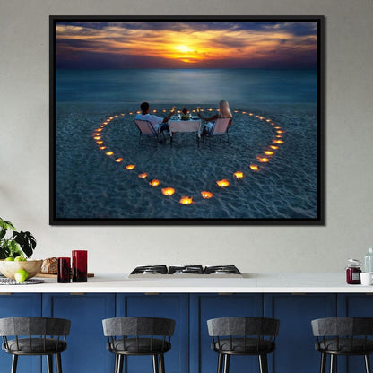 Valentine's Day Dinner Canvas Wall Art