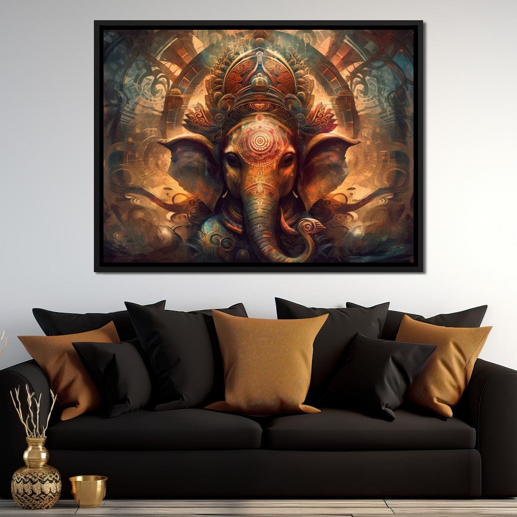 Majestic Ganesha Canvas Wall Art