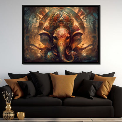 Majestic Ganesha Canvas Wall Art