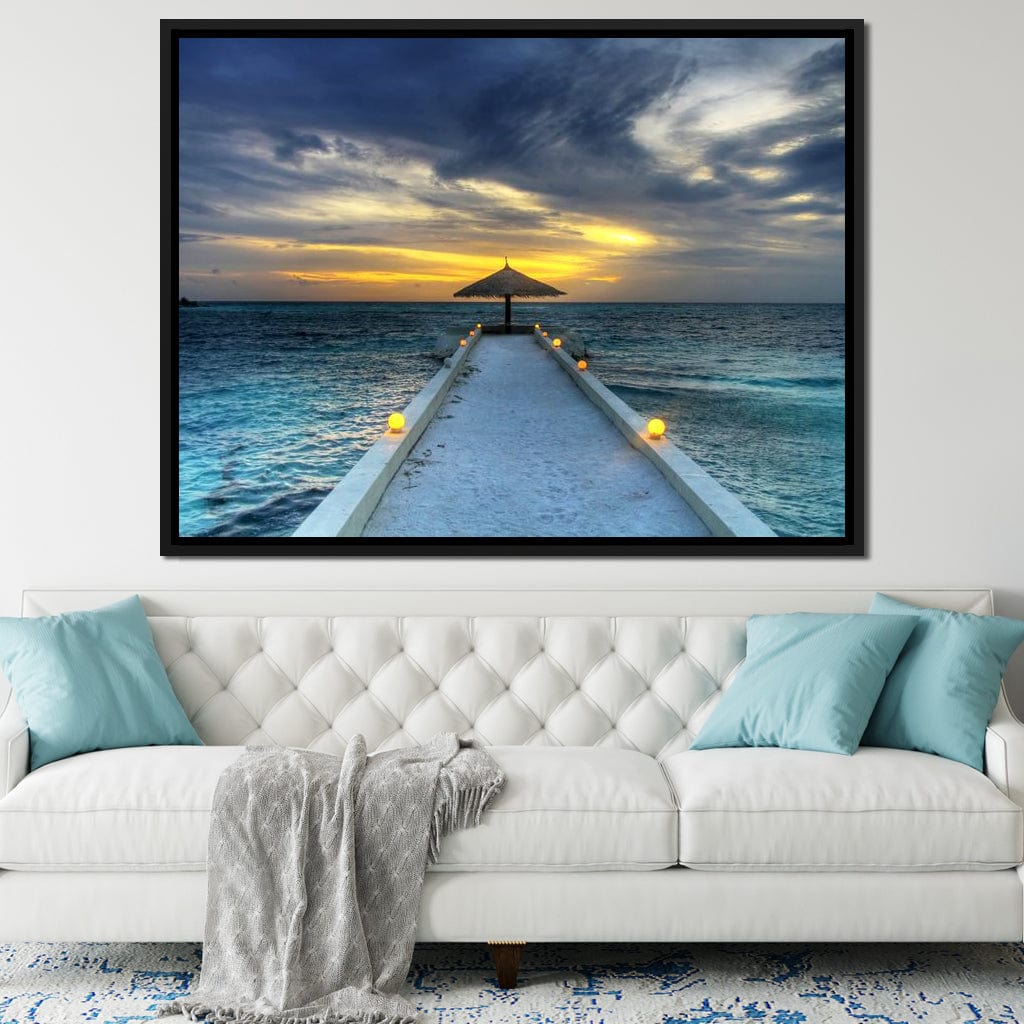 Maldivian Sunset Canvas Wall Art