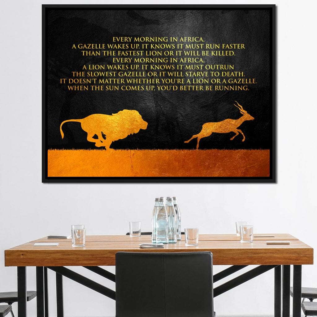 Lion & Gazelle Canvas Wall Art