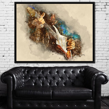 Jimmy Hendrix's Electric Guitar Canvas Wall Art