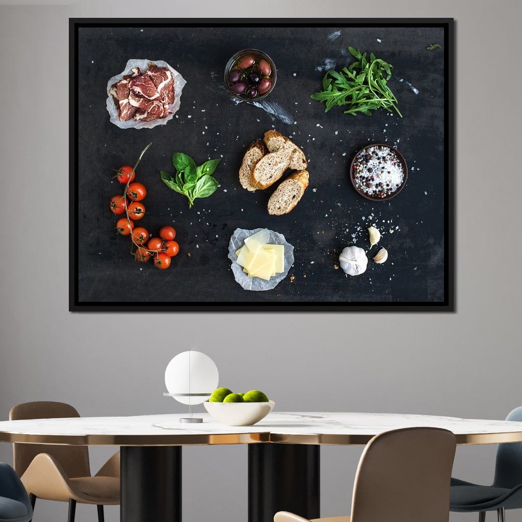 Sandwich Ingredients Canvas Wall Art