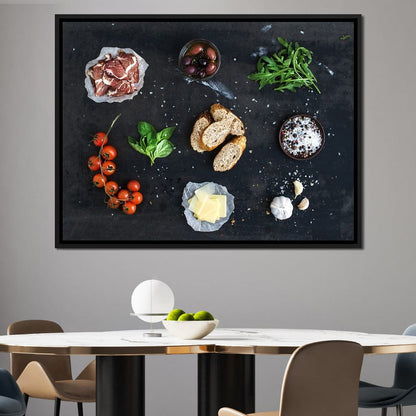 Sandwich Ingredients Canvas Wall Art