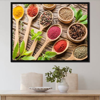 Assortment of Spices Canvas Wall Art