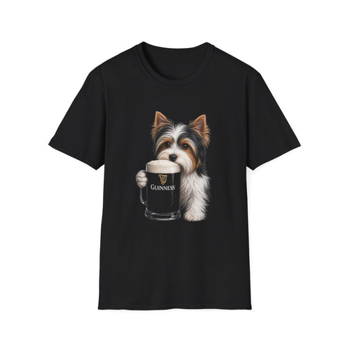 Biewer Terrier With A Pint Tee