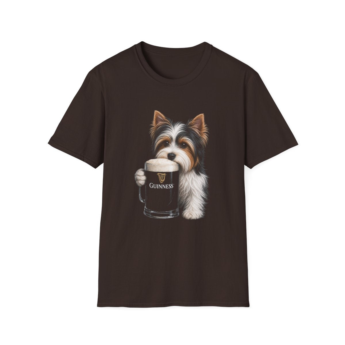 Biewer Terrier With A Pint Tee