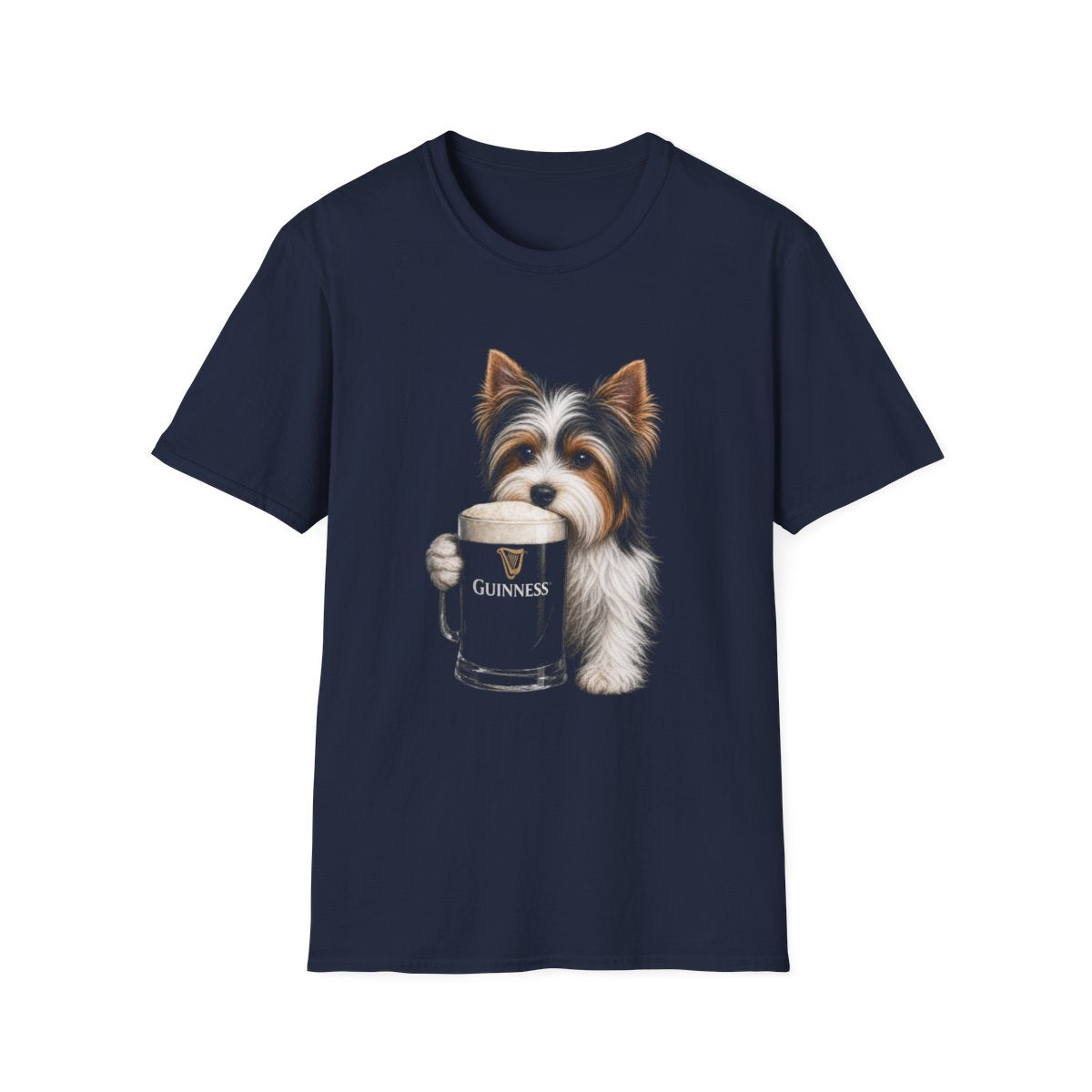 Biewer Terrier With A Pint Tee