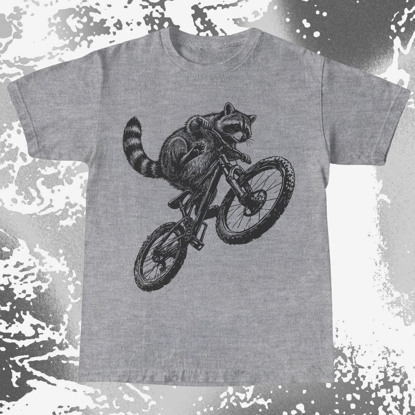 Raccoon Riding Bike Funny Cycling Shirt, funny meme tee gift (view 5)