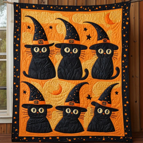 Black Cat Brew Quilt Blanket