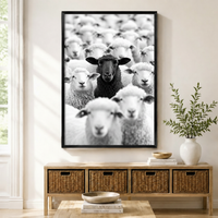 Black Sheep Canvas Art | Stand Out Wall Decor