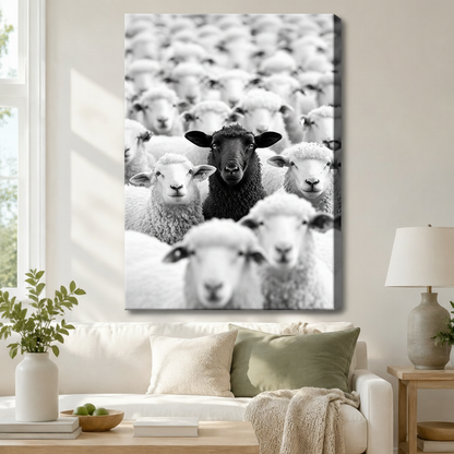 Black Sheep Canvas Art | Stand Out Wall Decor