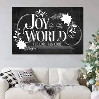 joy to the world the lord has come christmas wall art canvas (Landscape)