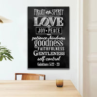 fruit of the spirit bible verse christian wall art canvas (Landscape)