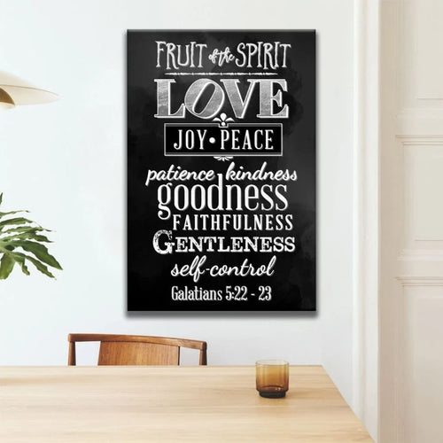 fruit of the spirit bible verse christian wall art canvas (Landscape)