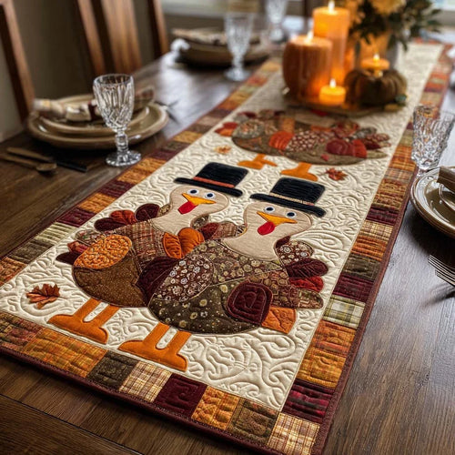 Blessed Turkey Quilted Table Runner