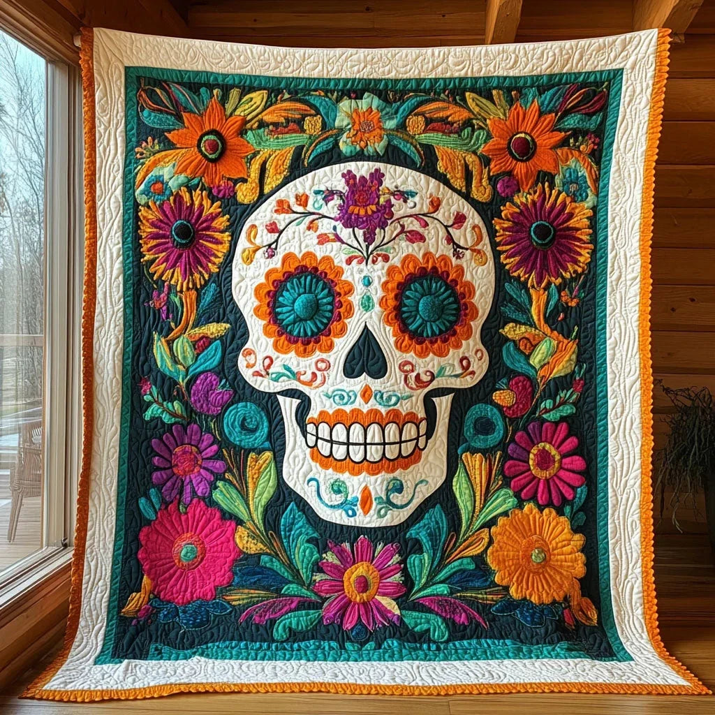 Bloom And Bone Quilt Blanket