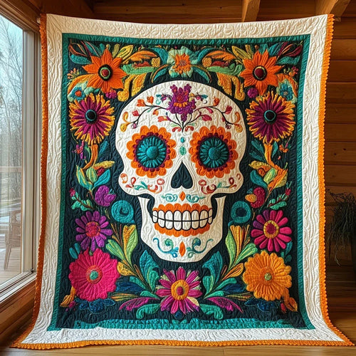 Bloom And Bone Quilt Blanket