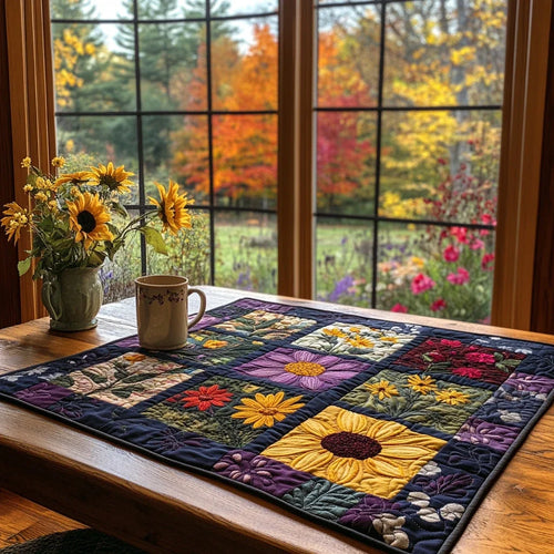 Bloom and Shine Quilted Table Topper