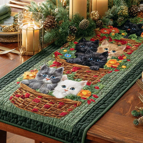 Bloom Basket Quilted Table Runner