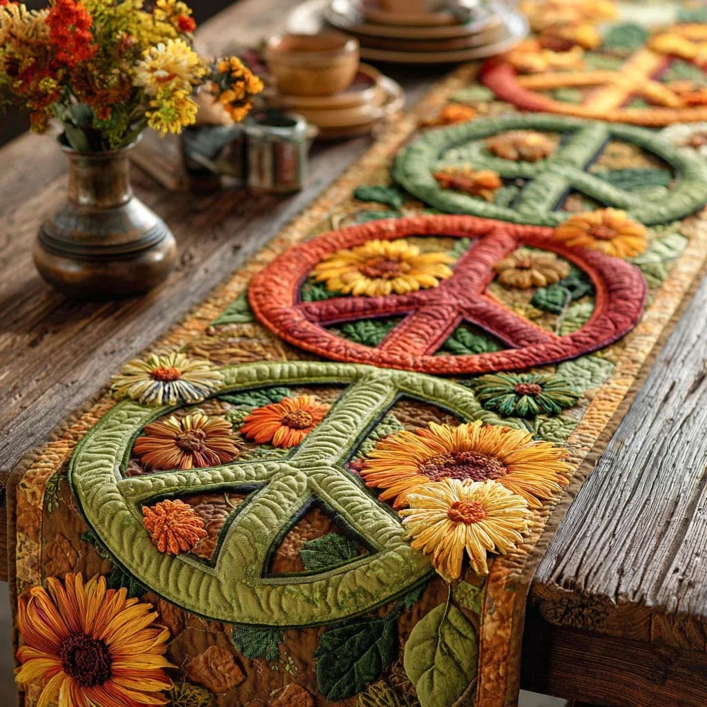 Bloom Bloom Quilted Table Runner