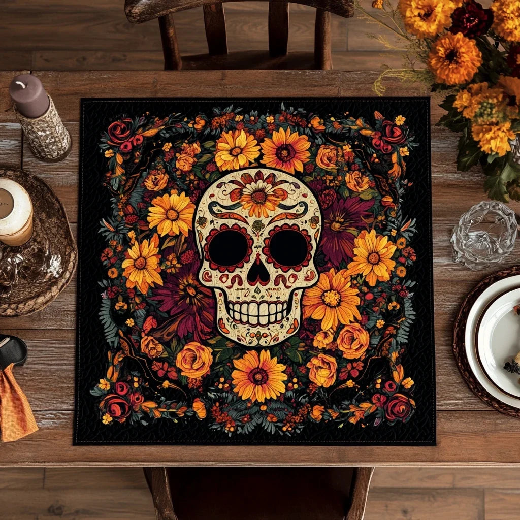 Bloom Bones Quilted Table Topper