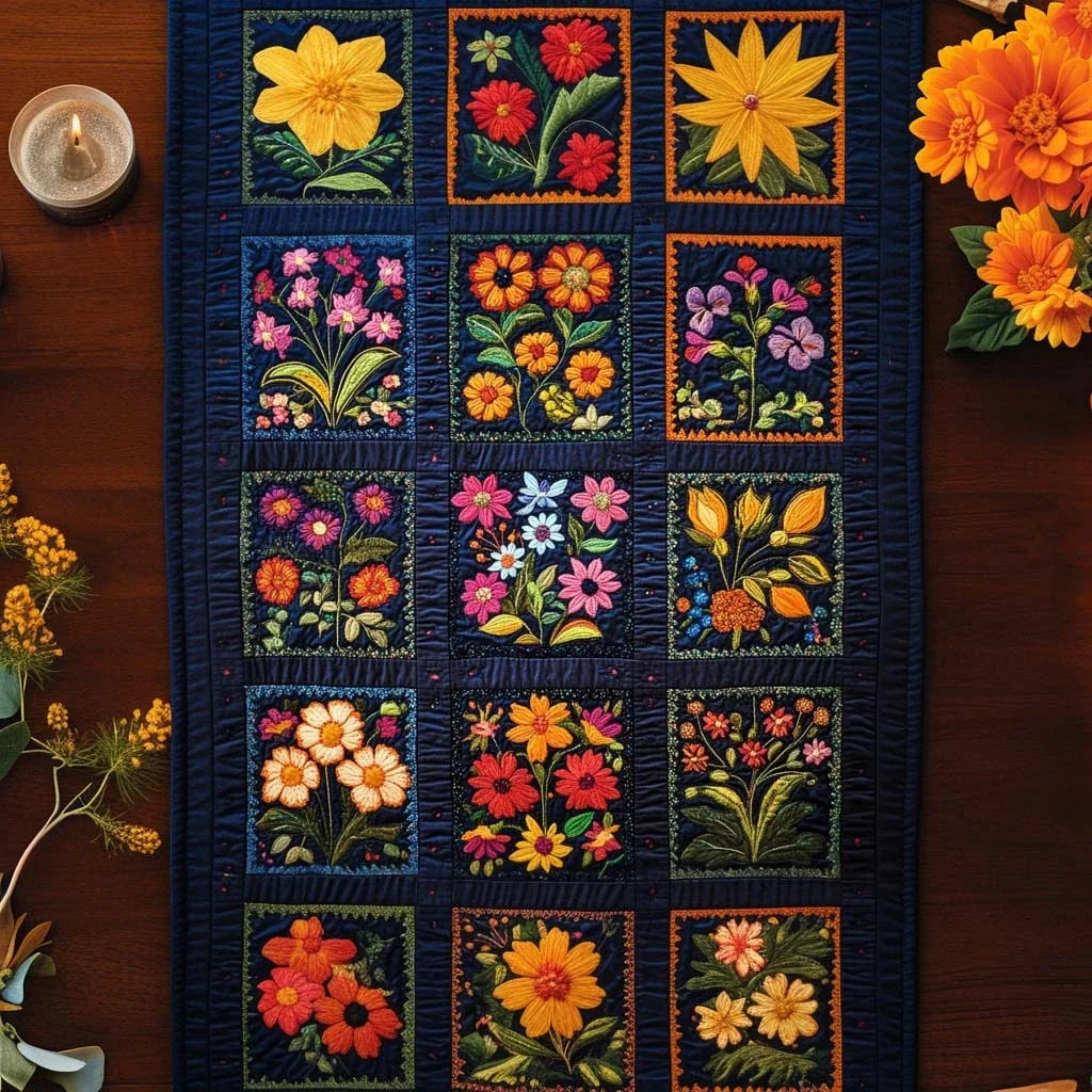 Bloom Grace Quilted Table Runner