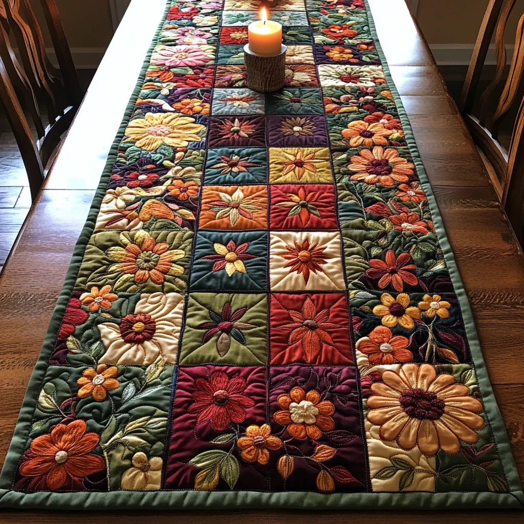 Bloom Joy Quilted Table Runner
