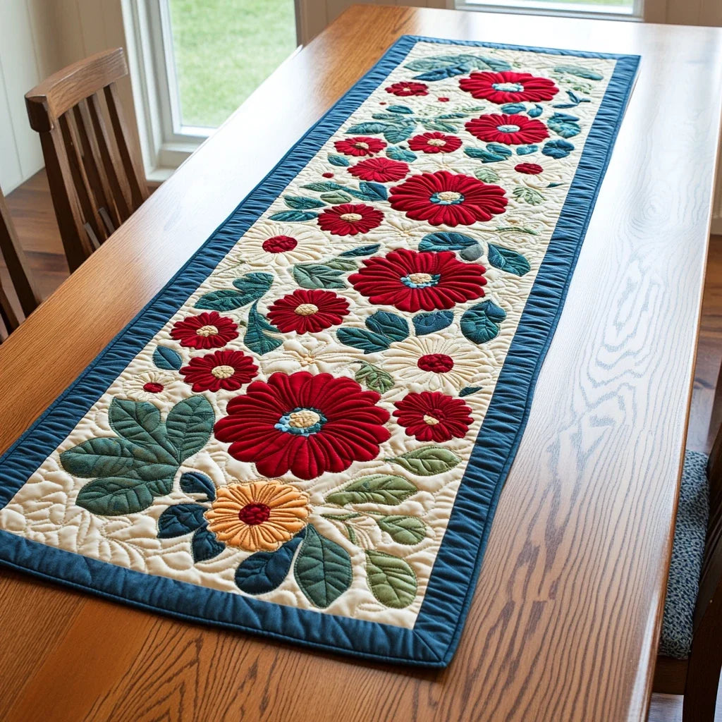 Bloom Line Quilted Table Runner