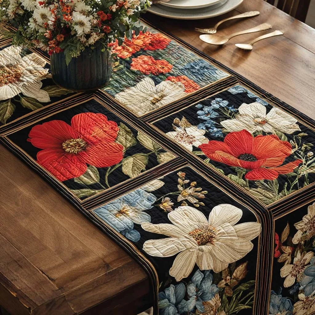 Bloom Mosaic Quilted Table Runner