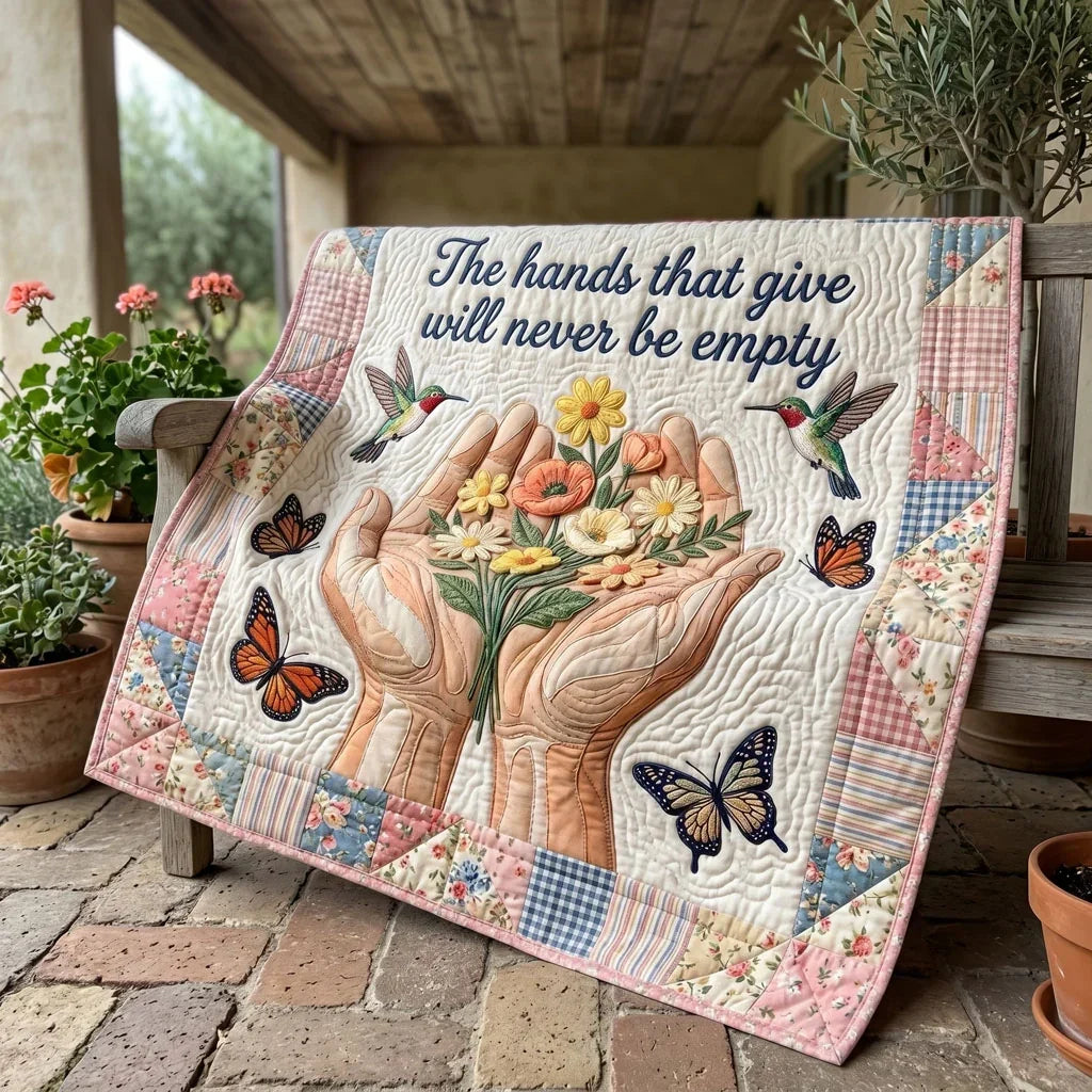 Bloom Of Kindness Quilt Blanket