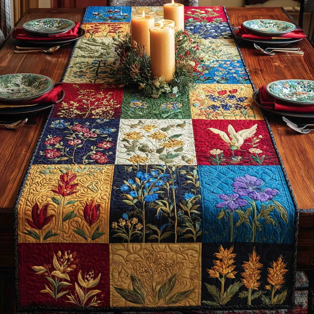 Bloom Trail Quilted Table Runner