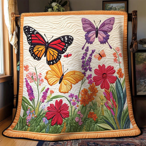 Blooming Butterfly Quilt Blanket