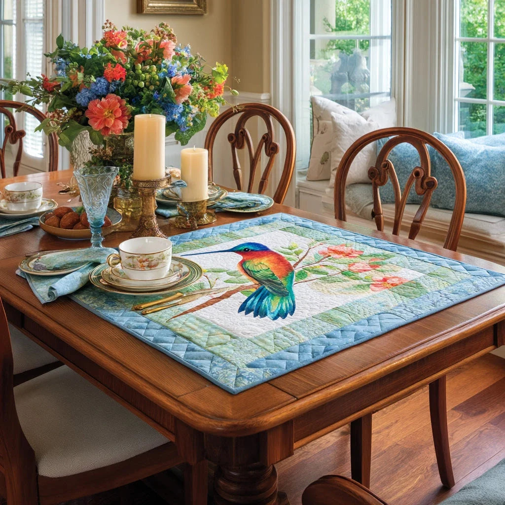 Blooming Flight Quilted Table Topper